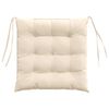 vidaXL Sitzkissen 4 pcs Beige 40 x 40 x 6 cm Mikrofaser