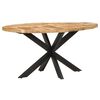 vidaXL Esstisch 160x90x75 cm Raues Mangoholz