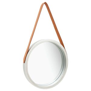 vidaXL Wandspiegel mit G&uuml;rtel 40 cm Silbern