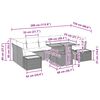 vidaXL Garten-Sofa-Set mit Speicher 8 pcs Beige Poly Rattan