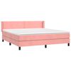 vidaXL Boxspringbett mit Matratze Rosa 180x200 cm Samt