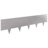 vidaXL Raseneinfassung 20 stk. 100 x 25 cm Stahl Silber