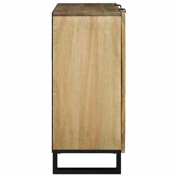 vidaXL Sideboard Braun 90 x 33 x 75 cm massives Mangoholz