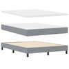 vidaXL Boxspringbett mit Matratze Hellgrau 140 x 200 cm Stoff