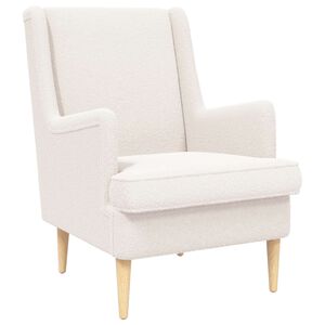 vidaXL Sessel Creme Boucl&eacute;