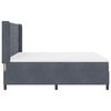 vidaXL Boxspringbett mit Matratze mit LED Dunkelgrau 180 x 200 cm Samt