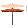 vidaXL Sonnenschirm mit Mast 210x140 cm Terracotta-Rot