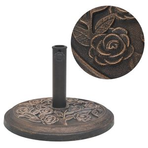 vidaXL Sonnenschirmst&auml;nder Harz Rund Bronze 9 kg