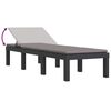 vidaXL Sonnenliege mit Kissen Anthrazit PP