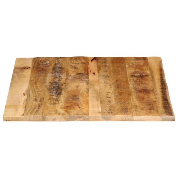 vidaXL Tischplatte 100x80x3,8 cm Baumkante Massivholz Raues Mangoholz