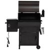 vidaXL Pelletgrill mit Schornstein Schwarz 104 cm Eisen