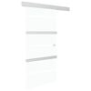 vidaXL Schiebet&uuml;r mit weichen Stoppern ESG-Glas und Aluminium 90x205cm