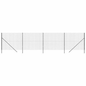 vidaXL Maschendrahtzaun Anthrazit 2,2x10 m Verzinkter Stahl