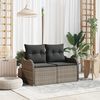 vidaXL Gartensofa Grau 121 x 62 x 69cm Poly-Rattan