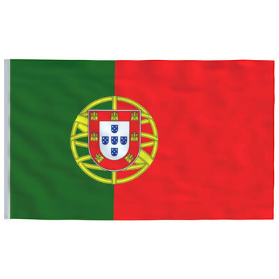 vidaXL Flagge Portugals mit Mast 5,55 m Aluminium