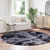 vidaXL Teppich Shaggy Hochflor NAVARRA Dunkelgrau 200x200 cm Polyester