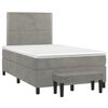 vidaXL Boxspringbett mit Matratze Hellgrau 120x200 cm Samt