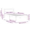 vidaXL Bettrahmen Wachsbraun 100 x 200 cm Massives Kiefernholz