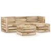 vidaXL 5-tlg. Garten-Lounge-Set Gr&uuml;n Impr&auml;gniertes Kiefernholz