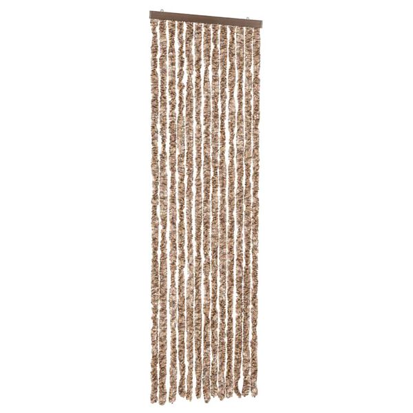 vidaXL Fliegenvorhang Beige und Dunkelbraun 56x200 cm Chenille