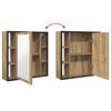 vidaXL Bad-Spiegelschrank Artisan-Eiche 60x16x60cm Holzwerkstoff