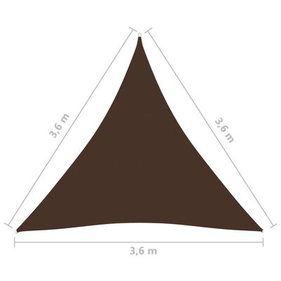vidaXL Sonnensegel Oxford-Gewebe Dreieckig 4x5x6,4 m Braun