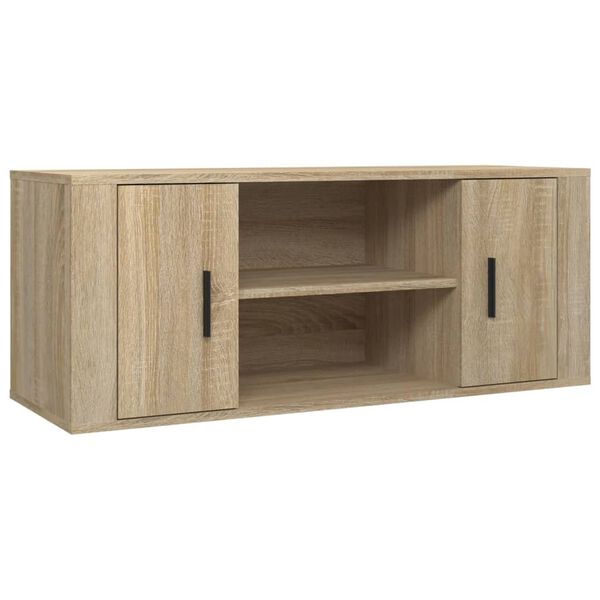 vidaXL TV-Schrank Sonoma-Eiche 100x35x40 cm Holzwerkstoff