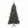 vidaXL K&uuml;nstlicher Weihnachtsbaum Gr&uuml;n 210 cm PVC, Plastik und Stahl