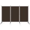 vidaXL 3-tlg. Raumteiler Braun 260x180 cm