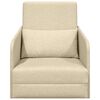vidaXL Schlafsofa 60cm Creme Stoff