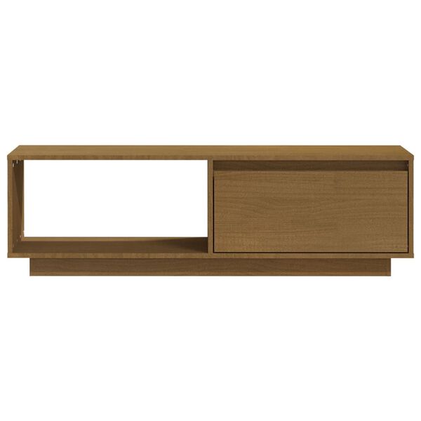 vidaXL TV-Schrank Honigbraun 110x30x33,5 cm Massivholz Kiefer