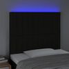 vidaXL LED Kopfteil Schwarz 90x5x118/128 cm Stoff