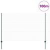 vidaXL Zaun mit Pfosten Gr&uuml;n 1,5 x 100 m Stahl und PVC