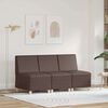 vidaXL Modulares Armfreies Sofa 3 pcs Braun 55 x 74 x 82 cm Kunstleder