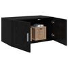vidaXL Wandschrank Wandmontiert Schwarz Eichen-Optik 80 x 42,5 x 40 cm
