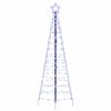 vidaXL LED-Weihnachtsbaum EKENAS 250 cm 390 LEDs Blau Stahl Blau