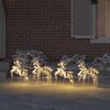 vidaXL LED Rentiere mit 80 LEDs 4 pcs Multicolor PET