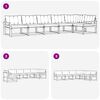vidaXL Outdoor-Sofagarnitur mit Kissen 6 pcs Nat&uuml;rlich und Schwarz