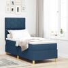 vidaXL Boxspringbett mit Matratze mit Kopfteil Blau 80 x 200 cm Stoff