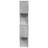vidaXL Raumteiler-B&uuml;cherregal 4 B&ouml;den Betongrau 70x24x129 cm