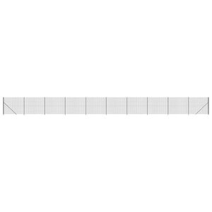 vidaXL Maschendrahtzaun mit Bodenflansch Anthrazit 1,6x25 m