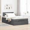 vidaXL Ottoman-Bett mit Matratze Dunkelgrau 120x190 cm Stoff