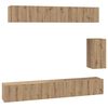 vidaXL TV-Schrank-Set Wandmontiert 6 pcs Artisan-Eiche Holzwerkstoff