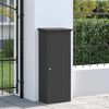 vidaXL Paketdrop-Box mit Speicher Schwarz 44,5 x 29 x 110,5 cm Stahl