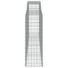 vidaXL Gabione mit Hochbogen 400x50x140/160 cm Verzinktes Eisen