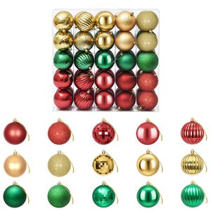 vidaXL Weihnachtskugelset 50 stk. Rot, Gold und Gr&uuml;n Durchmesser 8 cm