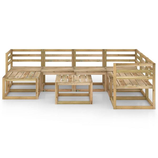 vidaXL 8-tlg. Garten-Lounge-Set Gr&uuml;n Impr&auml;gniertes Kiefernholz