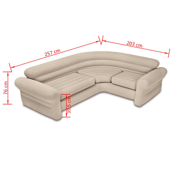 Intex Aufblasbares Ecksofa 257x203x76 cm 68575NP