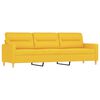vidaXL 3-Sitzer-Sofa mit Kissen Hellgelb 180 cm Stoff