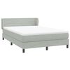 vidaXL Boxspringbett mit Matratze Hellgrau 160x220 cm Samt